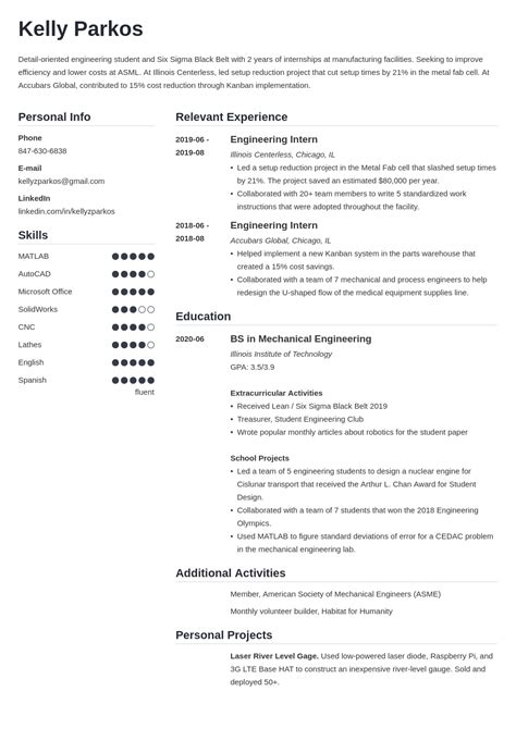 Engineering Student Resume Examples and Guide [10+ Tips]