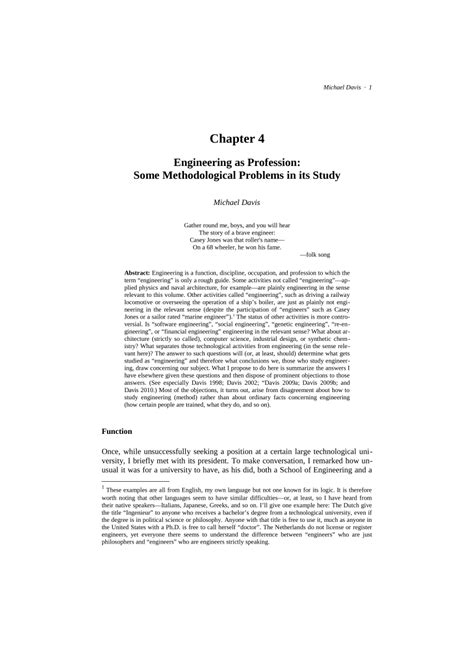 Engineering as Profession: Some Methodological Problems in …