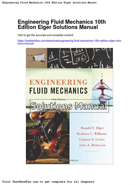 Engineering fluid mechanics 10th edition elger solution manual. - E commerce blueprint the step by step guide to online store success.