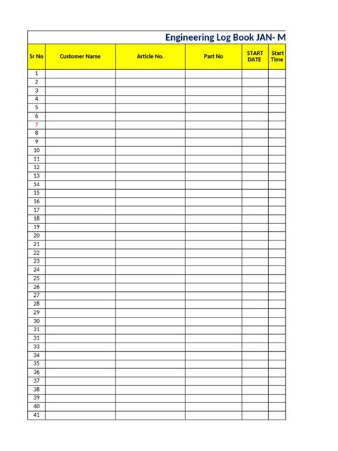 Engineering log book example.  From daily logs and technical notes to inspection records and equ...