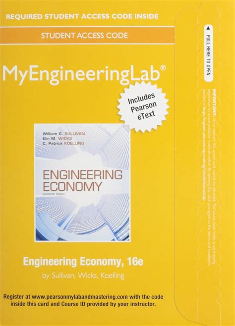 Full Download Engineering Economy Plus Mylab Engineering With Pearson Etext  Access Card Package 17Th Edition Whats New In Engineering By William G Sullivan