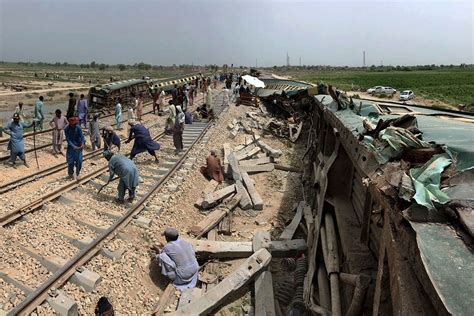 Engineers partially restore rail service after train derailed in southern Pakistan, killing 30