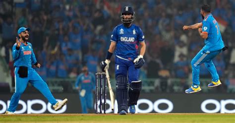 England collapses again, India extends perfect record at the Cricket World Cup