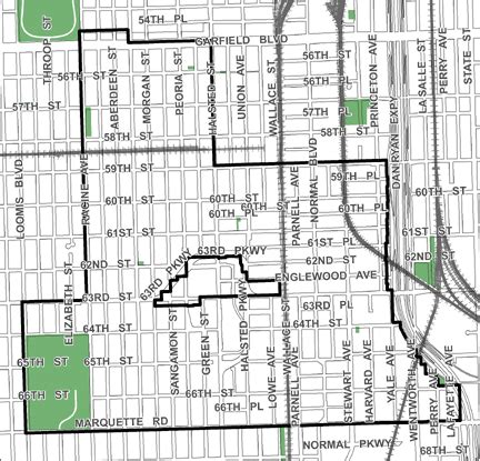 Englewood - map of Englewood in Chicago, Illinois - Chicago map