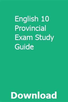 English 10 provincial exam study guide. - Répertoire des centres de documentation de la santé du québec..
