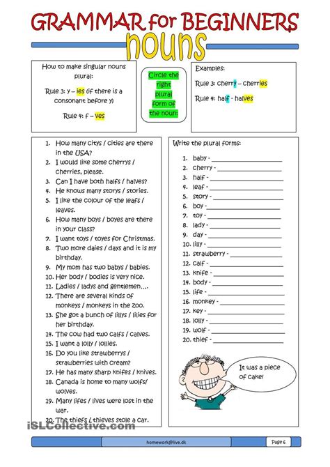 English Exercises For Beginners Printable