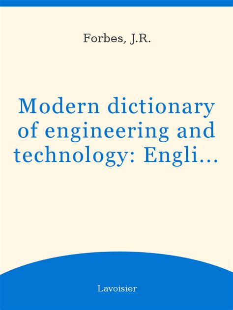 English French Comprehensive Dictionary Of Engineering Amp Technology