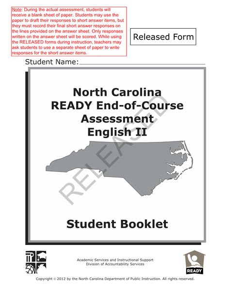 English II Released EOC Practice Test with Answer DocsLib