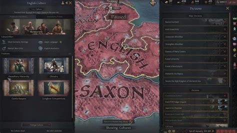 (CK3) : r/CrusaderKings by WelthorThePaladin Will Anglo-Saxon culture change to English? (CK3) Currently doing an Alfred the Great playthrough and i'm reaching the 960s and i'm wondering if the Anglo-Saxon culture will ever change to English, like Norse changes to Swedish/Danish/Norwegian? 18 11 comments Best Add a Comment.