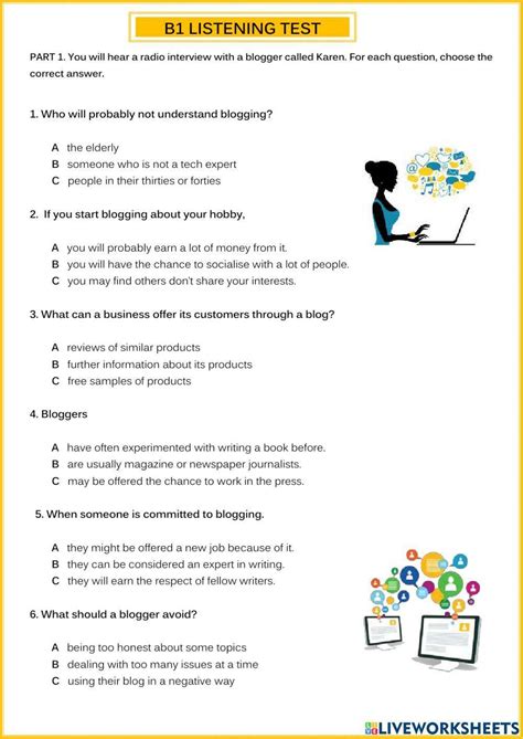 English listening comprehension b1 test free download.  Comprehensive high school En...