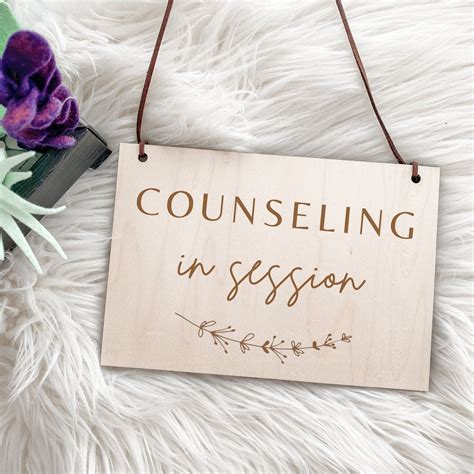 Engraved Counseling in Session Sign Therapy in Session in Etsy UK