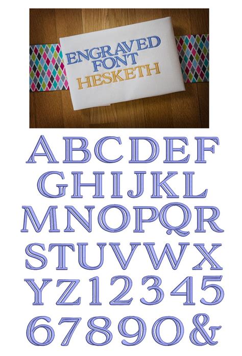Engraved Font by Embroidery Patterns Home Format Fonts on