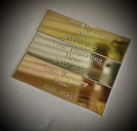 Engraving Plates & Name Plates Gold Engraving Plate - Crown …