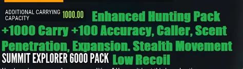 Enhanced Hunting Equipment Pack Stealth Low Recoil - Nexus …