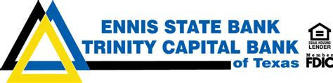Ennis state bank ennis tx. © 2024 Ennis State Bank | Trinity Capital Bank of Texas | Sitemap ... Member FDIC Logo Equal Housing Logo 