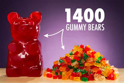 Each pack of ginormous gummi bears comes with 3 gummi bears. Each gummi bear has 2 yummy flavors. You'll receive our 2 yummy flavor combos, plus an extra flavor selected at random so each pack is unique. Fan Favorite Flavors - Yummy classic flavors include strawberry, blue raspberry, cherry, and green apple—each bear has 2 flavors. Try them all!. Enormous gummy bear