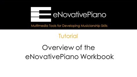Enotative piano. Watch our preview video and learn why teachers are choosing eNovativePiano. Change the Way You Teach. Energize your teaching with multimedia lessons. Cultivate sound pianistic techniques. Play along with our music tracks. Develop listening skills. Print out sheet music & reading & rhythm worksheets. Request a free trial instructor subscription. 