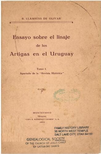Ensayo sobre el linaje de los artigas en el uruguay. - Sas certified clinical trials programmer prep guide.