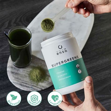 Enso superfoods. 6 days ago · Live It Up is a vegan, gluten-free, sugar-free and GMP-certified greens powder that claims to help you get your daily dose of over 20 natural superfoods, probiotics and digestive enzymes. The product is third-party tested and can be mixed with beverages or meals. It costs $59.99 for a one-time purchase or $39.99 to subscribe for monthly shipments. 
