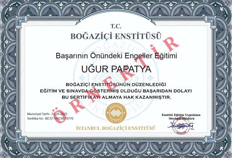 Enstitü sertifika