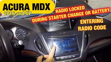 How to get a Honda Acura radio/Navi code when pushing 1 and 6 does
