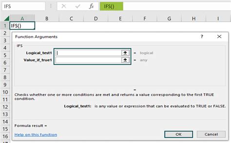 Enter formula in cell b9 using the ifs function.  The IFS formula allows you to test m...