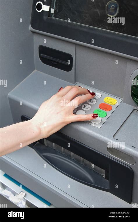 Entering Pin Code At Atm Machine Stock Photo Download Image Now Istock