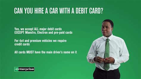 Can I hire a car with a debit card? We accept all major debit cards except for Maestro, Electron, Solo and pre-paid cards. To hire our 4x4s and premium vehicles, we require a …