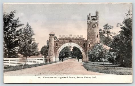 Entrance To Highland Lawn Terre Haute Indiana PC4282 eBay