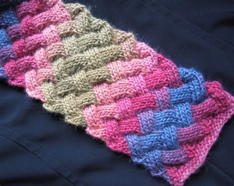 Entrelac Scarf Knitting Pattern PDF