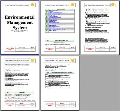 Environmental Management System Template