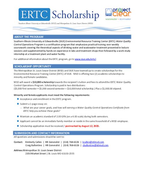 Environmental Resources Training Center - Certification