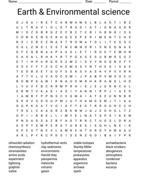 Environmental Science Word Search