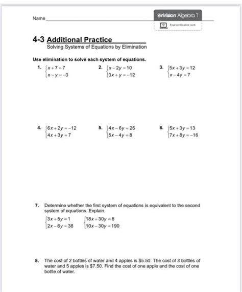 If you are finding Envision Algebra 1 Answer Key PDF? 