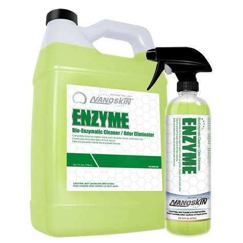 Enzyme based cleaner. Enzyme cleaners are made from formulas that use enzymes to break down different kinds of stains. Basically, they get rid of stains and odors by breaking them apart. Various enzymes have different functions and enzyme cleaners often contain multiple enzymes, so they’re effective on all types of stains and odors. 