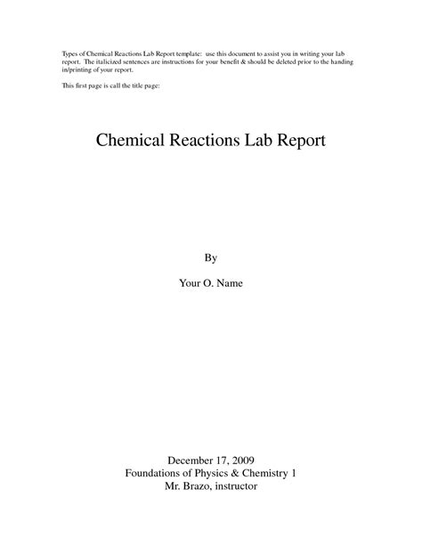 Enzyme lab report introduction.  The title page should also include the student...