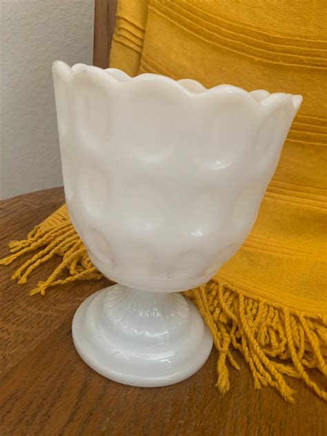 Milk Glass EO Brody Co Cleveland Ohio USA Small Vase Hobnail Design Milk Glass Hexagon Shaped Flower Vase White Glass Hobnail Collectible (316) $ 34.27 . 