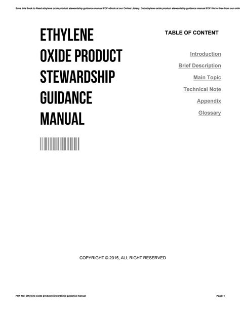 Eo product stewardship manual american chemistry council. - Ap biology and 1999 free response scoring guidelines.