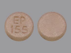 Ep 155 pill. White, round, beveled edged tablets with '155' debossed on one side and 'U' debossed on other side. Bottles of 30 : NDC 29300-155-13. Bottles of 90 : NDC 29300-155-19. Bottles of 100 : NDC 29300-155-01. Store at 20 0 to 25 0 C (68 0 to 77 0 F) [see USP Controlled Room Temperature]. Protect from light and moisture. 