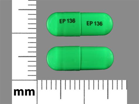 Ep136 green pill. Enter the imprint code that appears on the pill. Example: L484; Select the the pill color (optional). Select the shape (optional). Alternatively, search by drug name or NDC code using the fields above. Tip: Search for the imprint first, then refine by color and/or shape if you have too many results. 
