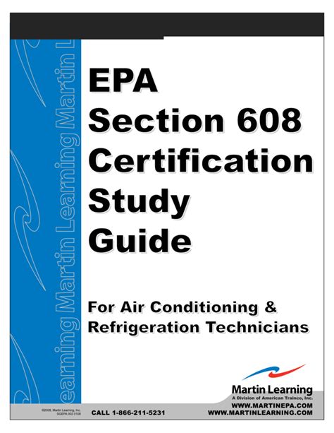 Epa section 608 certification exam preparatory manual. - Manual de servicio moto guzzi california ev.