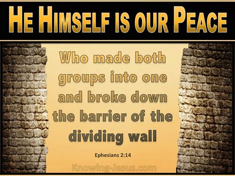 Ephesians 2:14-16 CEB - Christ is our peace. He made both Jews