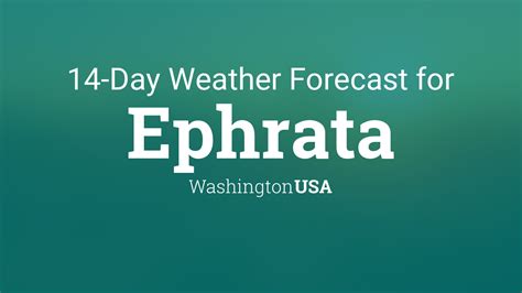 Ephrata, Washington, USA 14 day weather forecast