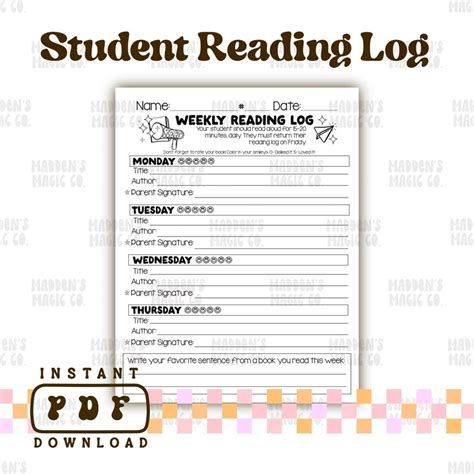 Epic Reading Log Teaching Resources Teachers Pay Teachers