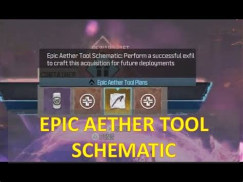 Epic aether tool schematic. Unlocking Aether Schematics to craft the tools ; ... Similarly, the Guardian Angel mission in Act 2 rewards players with the Epic Aether Tool. Call Of Duty: Modern Warfare 3 (2023) 