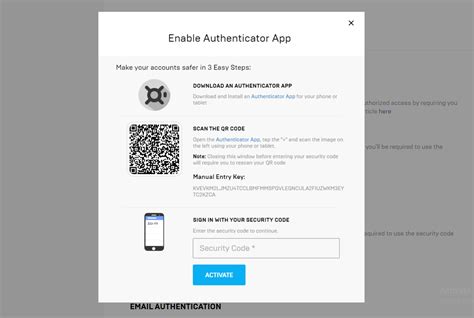 Epic games authenticator app. Click "SET UP" to enable your preferred 2FA method. After you select your authentication method, you should receive a code from Epic Games for email and SMS, and the App should generate a code for you. Input the code, and you should see a success message on the website (example below is for email). A confirmation message will be sent to your email: 