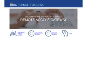 welcome to the nyc health + hospitals remote access gateway. corporat