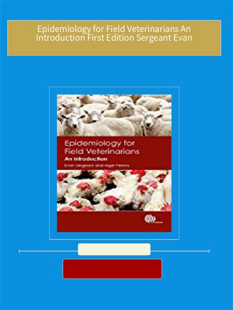 Read Epidemiology For Field Veterinarians An Introduction By Evan Sergeant