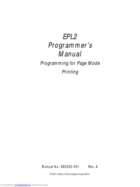 Epl2 programmer s manual programming for page mode printing. - Jorge manrique; o, tradición y originalidad..