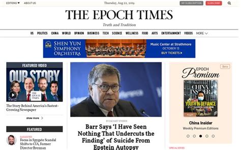 Epoch times review. The Epoch Times is a far-right international multi-language newspaper and media company affiliated with the Falun Gong new religious movement. The newspaper, based in New York City, is part of the Epoch Media Group, which also operates New Tang Dynasty (NTD) Television. The Epoch Times has websites in 35 countries … 